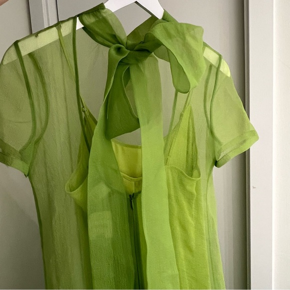 STAUD Calluna Ruffle Dress kiwi XS NWT - Picture 5 of 10